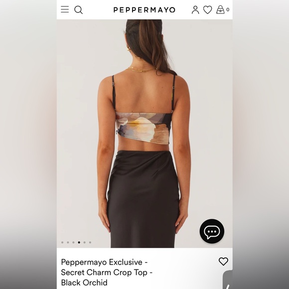 Peppermayo Exclusive - Secret Charm Crop Top - Black Orchid - Picture 3 of 7
